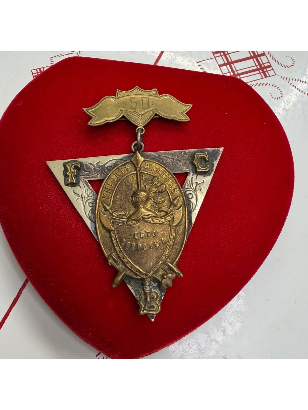 Knights Pythias supreme lodge medal copyright 1874